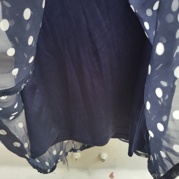 Girls ruffle flutter flowy polka dot dress size 7 - Picture 4 of 11